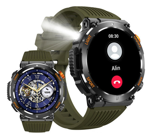Smart Watch Men Bluetooth Linterna 3atm Impermeable Ht17