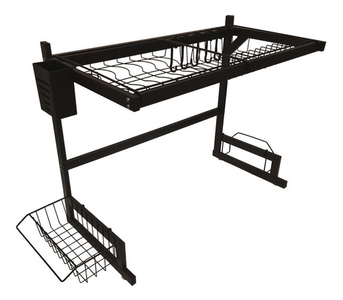 Secaplatos Escurridor De Aluminio Rack S Negro Premium