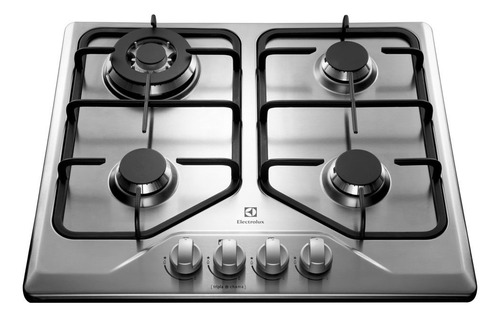 Cooktop À Gás Electrolux 4 Bocas Gt60x Tripla Chama Inox Prateado