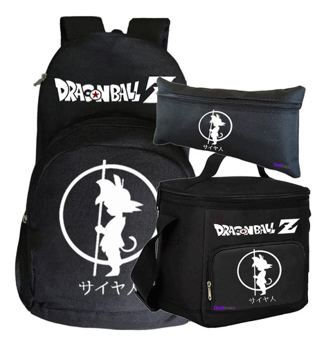 Mochila Goku Niño Pack Lonchera Estuche Anime Grafimax