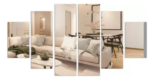 Kit 6 espelho decorativo acrilico Acrilplas Botucatu cor prateado