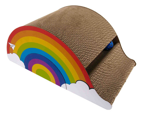 Rascador Ke Woow Premium Tipo Escalera Y Juguete Para Gato Color Arcoiris