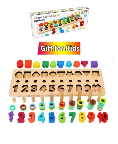 Juguete Didactico Numeros Colores Figuras Niños Bebe