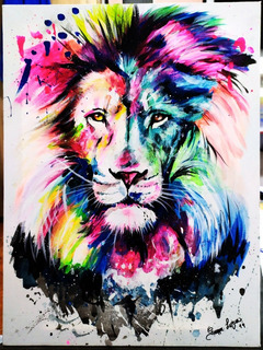 Cuadro Leon De Colores | MercadoLibre 📦 Cuadro Leon De Colores | MercadoLibre 📦