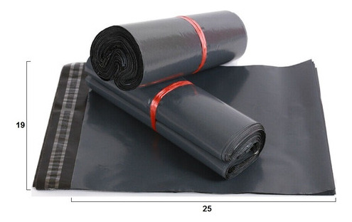 Envelope Plastico Correios Sedex 19x25 50 Cinza Lacre
