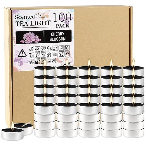 Velas Aromáticas De 4 Horas, Paquete De 100 Velas Votivas De