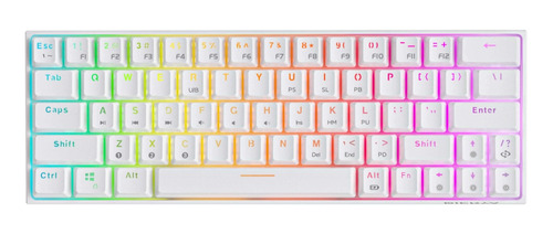 Dierya Dk63 - Teclado Mecánico 60% Inalámbrico Color Blanco