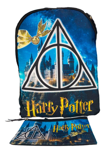 Morral + Cartuchera Harry Potter Mago Reliquias Maleta
