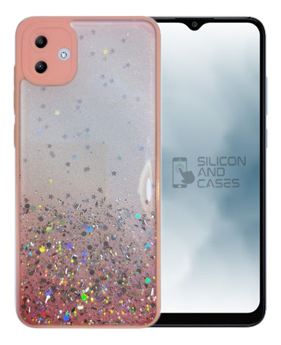 Carcasa Para Samsung A04 Glitter Proteccion Camara