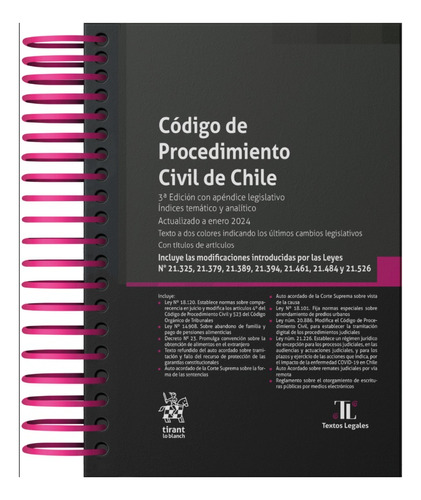Código De Procedimiento Civil De Chile 2024 Tirant Lo Blanch