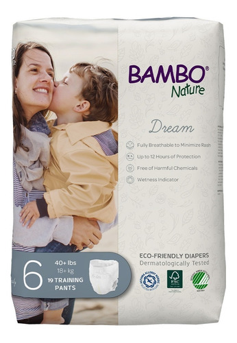 Calzón Entrenador Bambo Nature Dream 19pz T6 Género Sin género Talla Extra extra grande (XXG)