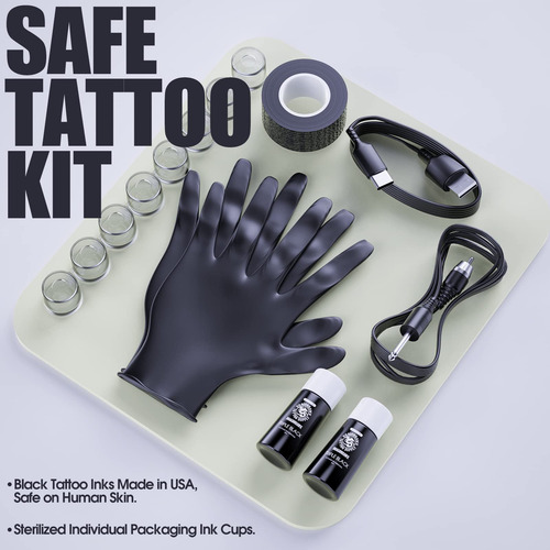 Kit De Pistola De Tatuaje Dragonhawk S1 Rotary Pen Machine