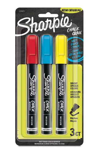 Marcadores Sharpie Chalk De Tiza Liquida Borrable X3 Colores