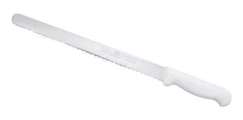 Cuchillo Sierra Para Pan Profesional 12 Pulgadas Vencort Color Blanco