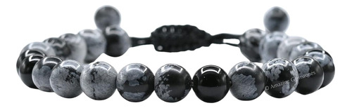 Pulsera De Obsidiana De Copo De Nieve Regalos De Mujere...