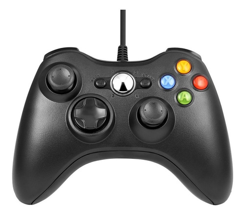 Control Alambrico Negro Xbox 360 Generico   (en D3 Gamers)