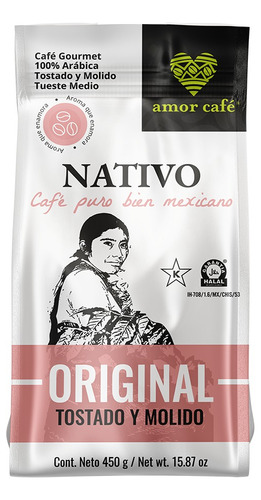 Café Tostado Y Molido Amor Café Nativo Original 450g