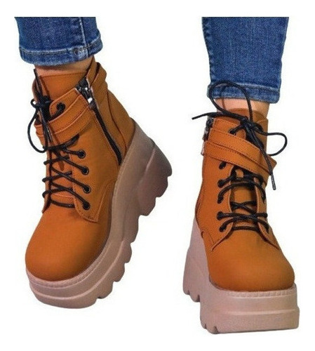 Botines De Tacón Alto Y Tacón Grueso Para Mujer