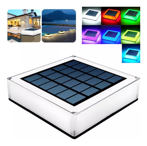 / Luz Led Solar Para Postes De Jardín Al Aire Libre