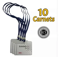 Comprar Porta Carnets Transparentes Con Cuerda Paquete De 10 Unid