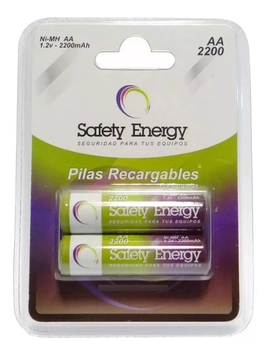 Pila recargable Safety Energy Ni-MH AA Cilíndrica - pack de 2 unidades