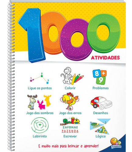 Livro 1000 Atividades Colorir Jogos Logica Aprendendo Multip