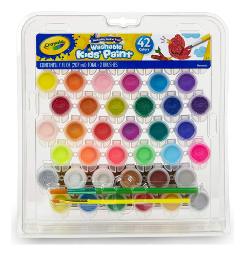 Crayola Kids Washable Paint Pint, 42 Ct. Regalo Para Niños,