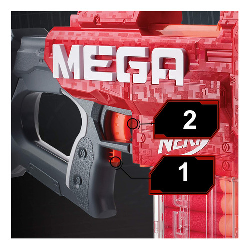 Nerf Mega Motostryke - Pistola Motorizada De 10 Dardos - Inc