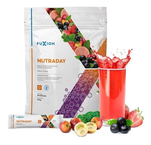 Nutraday Fuxion Vitaminas & Minerales + Proteínas 28 Sticks