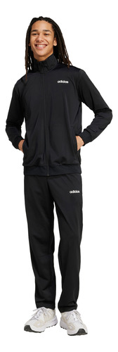 Conjunto Adidas Casual Linear Hombre Negro Jn1808