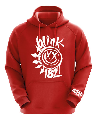 Polerón Rojo Blink-182 Diseño 2