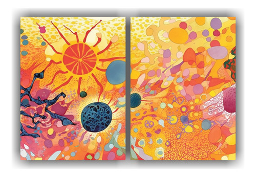 60x40cm Cuadro Canvas Cells In Harmony Ryukyu Bingata Flores