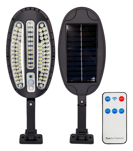Luz de sensor solar Foco Junfei JF-8288b Cor preta