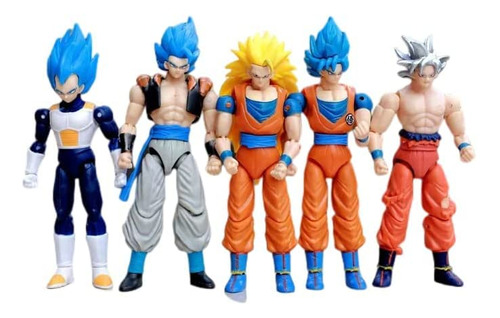 5 Figuras De Accion Goku Serie Personajes De Anime Goku Jugu