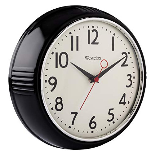Westclox Reloj Convexo De Cristal Negro 32042bk De Los Años