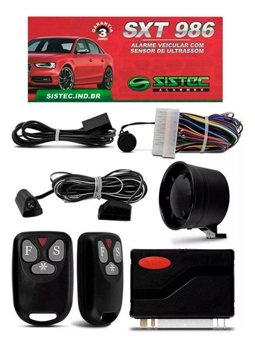 Alarme Automotivo Sistec Sis 986 Com Travamento 2 Controles