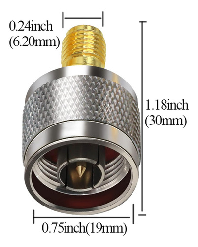 Conector Sma Hembra A Macho Adaptador Coaxial Rf 2 Piezas