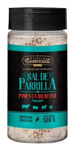 Sal De Parrilla Pimenta Negra Essenciati 500g