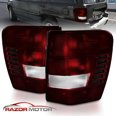 Fit 1999-2004 Jeep Grand Cherokee Dark Red Tail Lights P Rzk