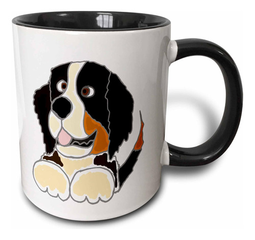 Lindo Perro De Montaña Bernés Taza Artística 3drose, 11 Onza