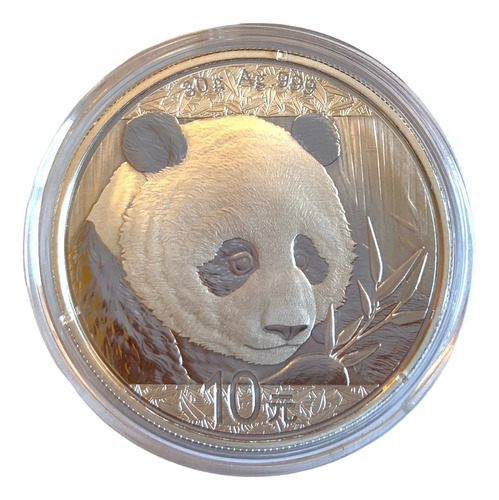 Moneda Plata 999 China Panda Año 2018 Sin Circular + Cáp