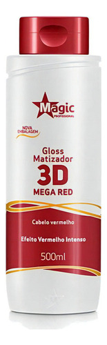  Magic Color Gloss Matizador 3d Mega Red 500ml Tom Vermelho