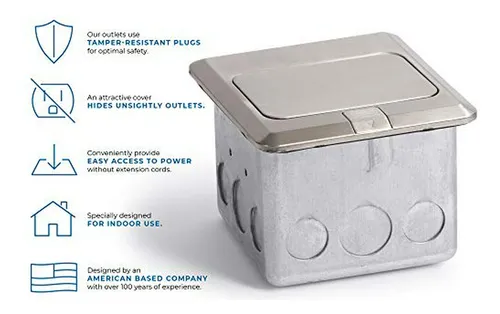 Caja De Piso Con Tomas Eléctricas Y Usb.