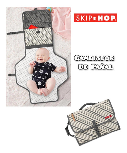 Cambiador De Pañal P/ Bebe Portátil Plegable C Bolsillos