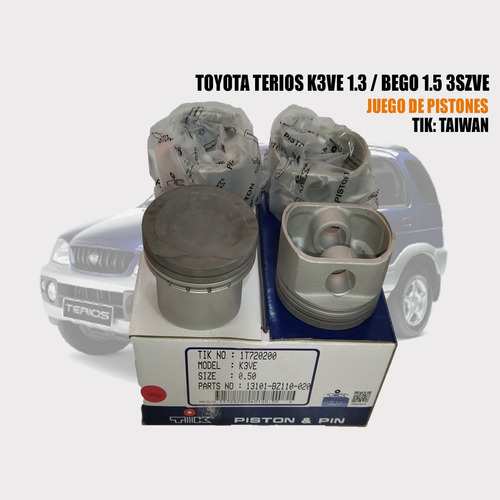 Pistones Toyota Terios 1,3/1,5 K3 3sz - 020 040