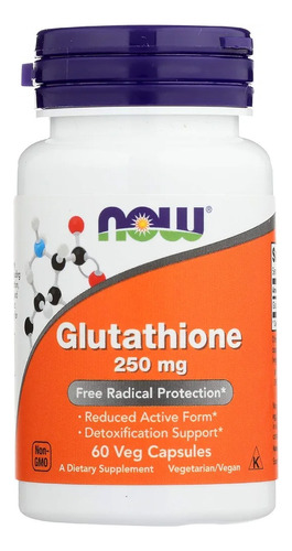 Now Foods Glutatión Glutathione 250mg  (60 Cápsulas)