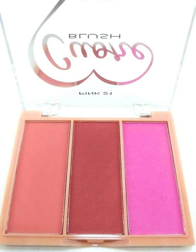 Paleta Rubor Cuore Blush Matte Compacto 3 En 1 De Pink 21