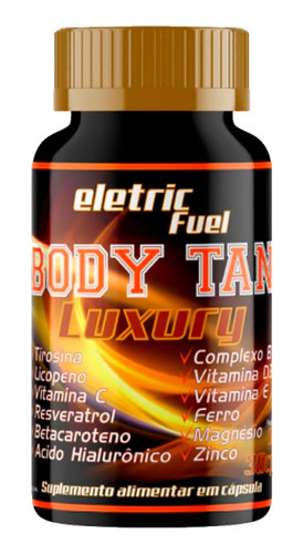 Vitaminas Body Tan Luxury ( Eletric Fuel ) - 30 Cápsulas Sabor Sem sabor