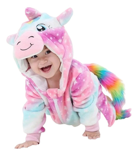 Pijama Enterizo  Bebe Niños Modelo Unicornio Colores