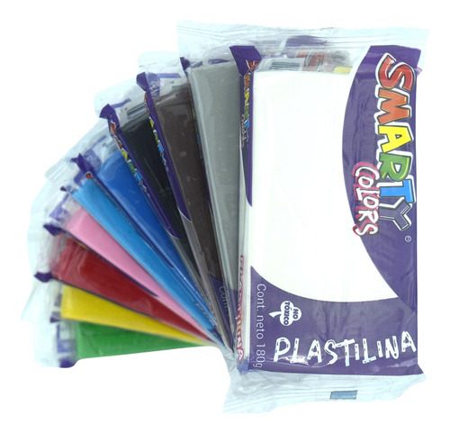 Barra De Plastilina Paquete Con 10 Colores De 180 Gramos C/u Color